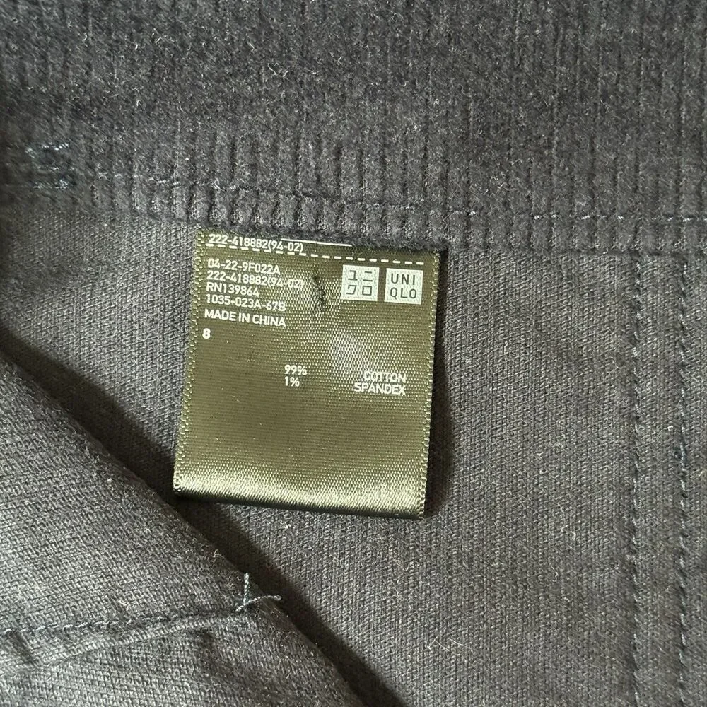 Uniqlo Corduroy Mini Skirt Women 6 Blue Navy Textured Pockets